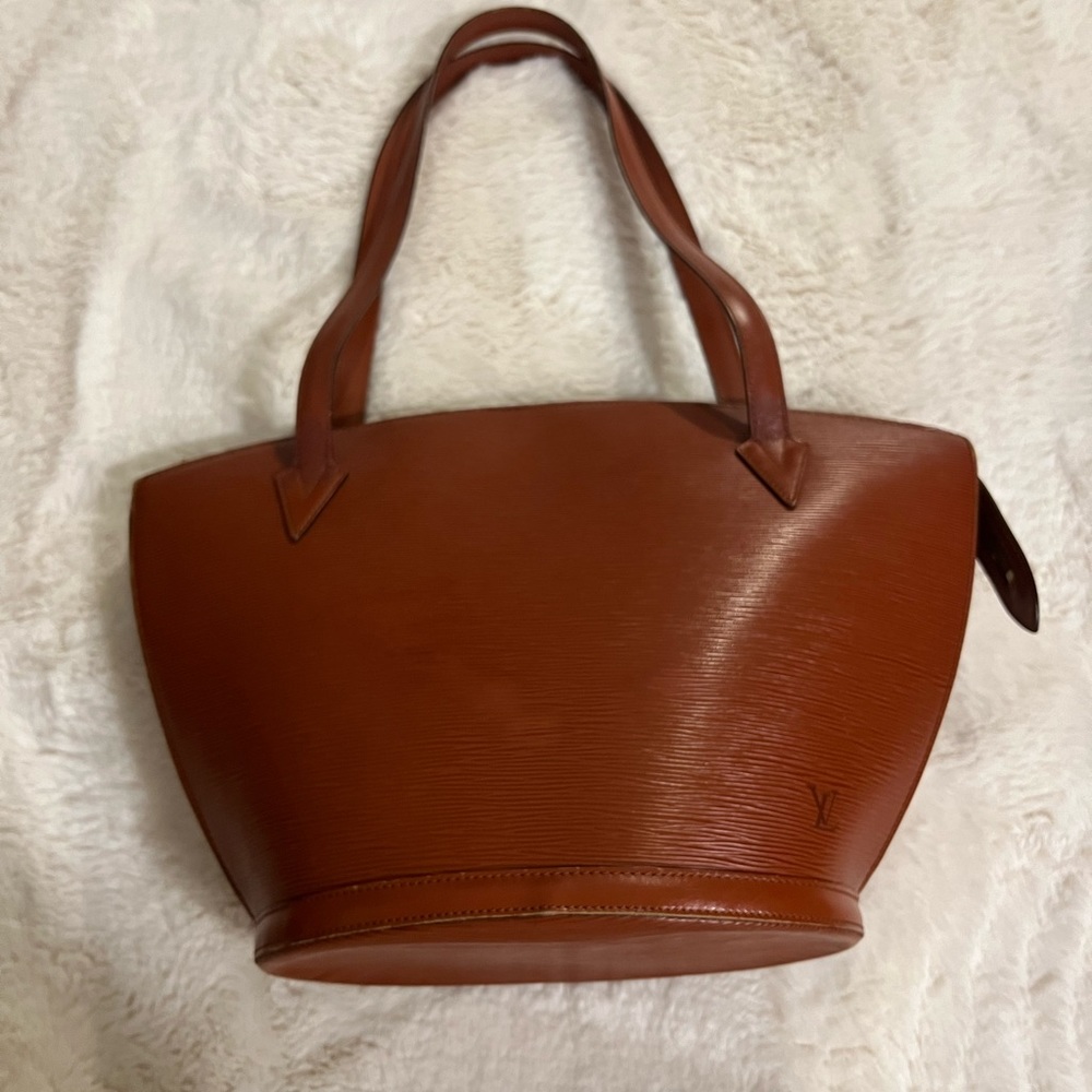 Louis Vuitton saint Jacques tote bag brown epi leather